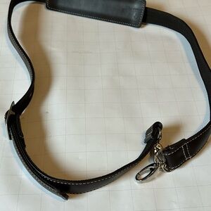 Black Shoulder Adjustable Strap for Bags with Silver Hardware